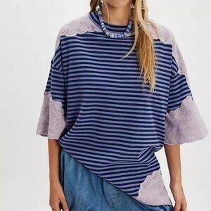 Free People We The Free Sherbert Tunic Striped Top Oversized NWT S